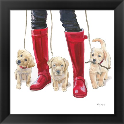 Framed Furry Fashion Friends I Print