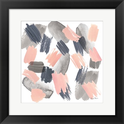 Framed Grey Pink Mist II Print