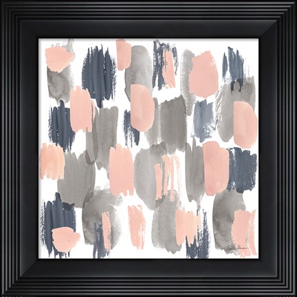 Framed Grey Pink Mist I Print