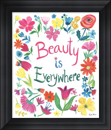 Framed Floral Quote III Print