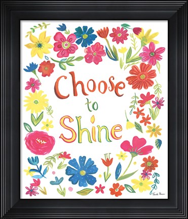 Framed Floral Quote IV Print