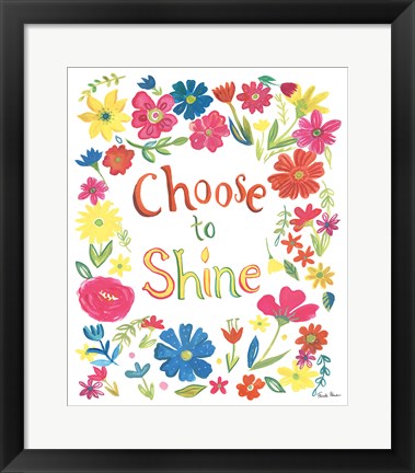 Framed Floral Quote IV Print