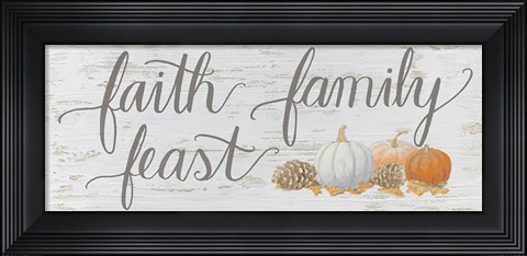 Framed Beautiful Bounty Sign III Script Print