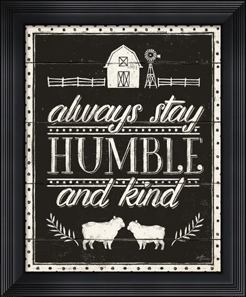 Framed Country Thoughts IV Black Print