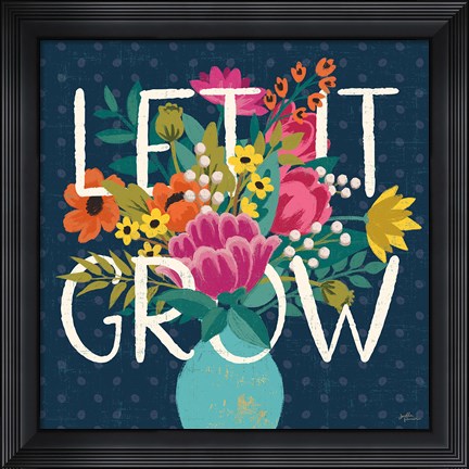 Framed Romantic Luxe V Print
