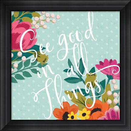 Framed Romantic Luxe XI Print