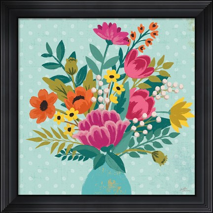 Framed Romantic Luxe XIV Print