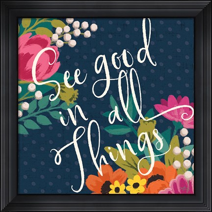 Framed Romantic Luxe III Print