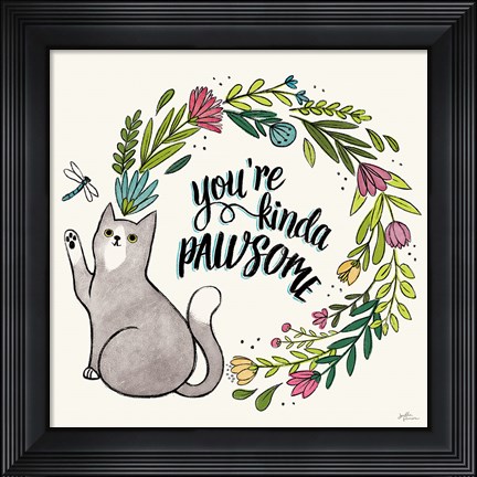 Framed Purrfect Garden VIII Print