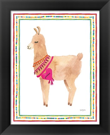 Framed La La Llama IV Print