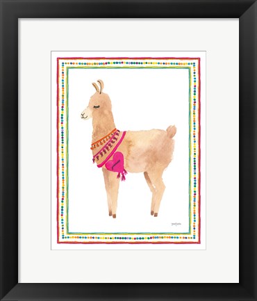 Framed La La Llama IV Print