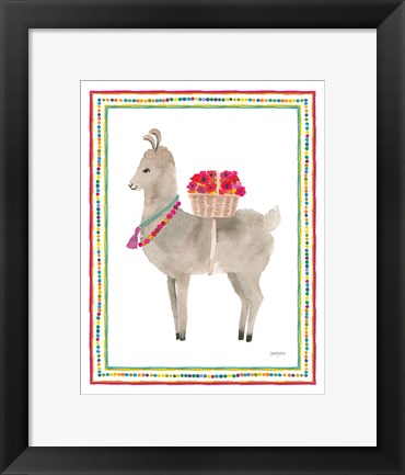 Framed La La Llama II Print
