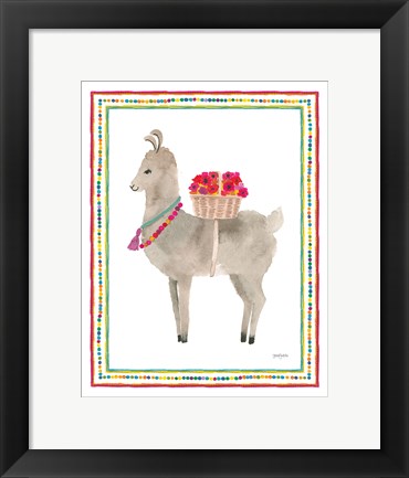 Framed La La Llama II Print