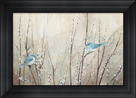 Framed Pretty Birds Neutral Print