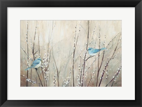 Framed Pretty Birds Neutral Print