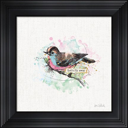 Framed Thoughtful Wings IV Print
