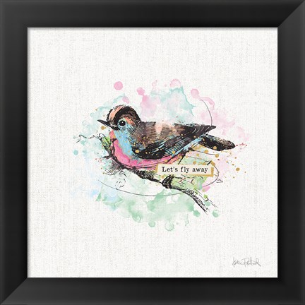 Framed Thoughtful Wings IV Print