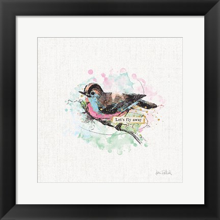 Framed Thoughtful Wings IV Print
