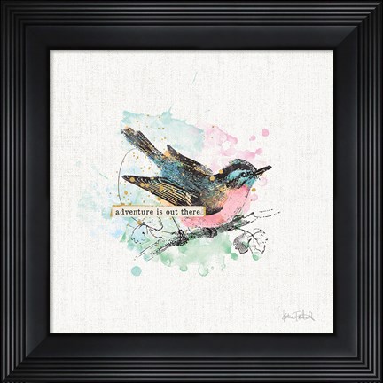 Framed Thoughtful Wings III Print