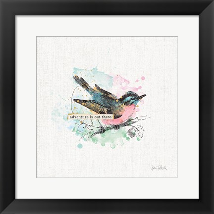 Framed Thoughtful Wings III Print