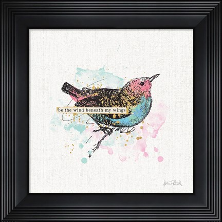 Framed Thoughtful Wings I Print