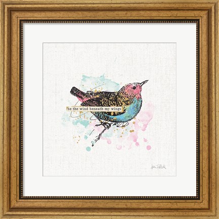 Framed Thoughtful Wings I Print