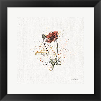 Framed Thoughtful Blooms IV Print