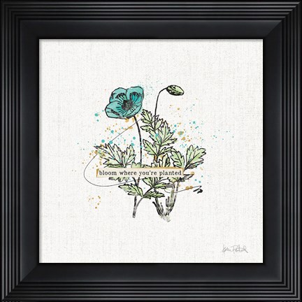 Framed Thoughtful Blooms II Print