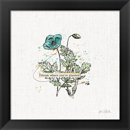 Framed Thoughtful Blooms II Print