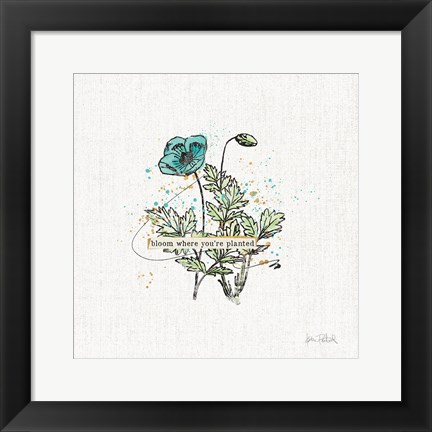 Framed Thoughtful Blooms II Print