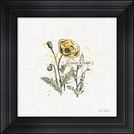 Framed Thoughtful Blooms III Print