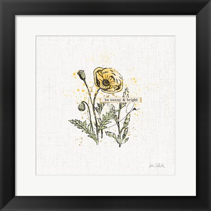 Framed Thoughtful Blooms III Print