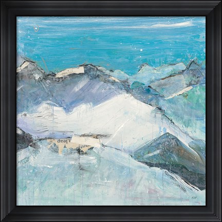 Framed Sun Never Says II Aqua Print