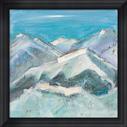 Framed Sun Never Says I Aqua Print