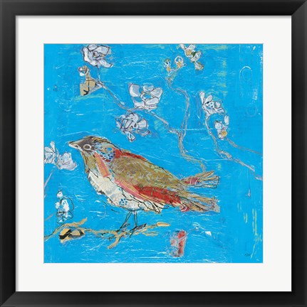 Framed Blue Bird Print