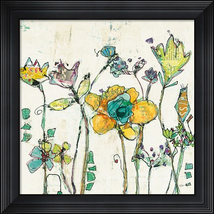 Framed Monkey and Mommy Cream Print