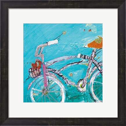 Framed Ride Blue Pink Print