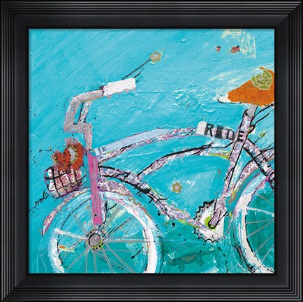 Framed Ride Blue Pink Print