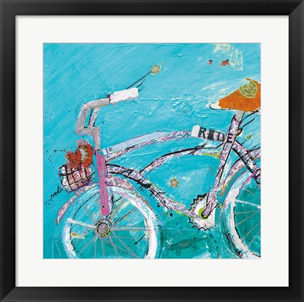 Framed Ride Blue Pink Print