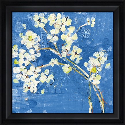 Framed Live Dark Blue Print