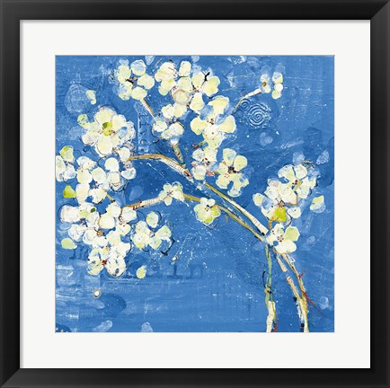 Framed Live Dark Blue Print