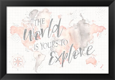 Framed Wonderful World I Print