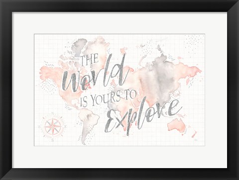 Framed Wonderful World I Print