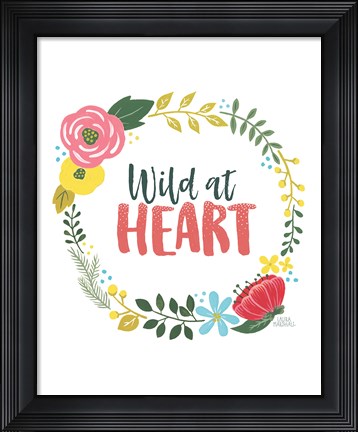 Framed Wildflower Daydreams IV v2 on White Print