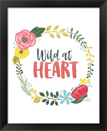 Framed Wildflower Daydreams IV v2 on White Print