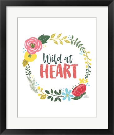Framed Wildflower Daydreams IV v2 on White Print