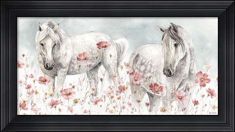 Framed Wild Horses III Print