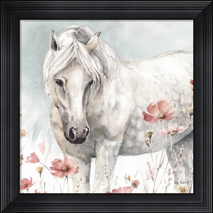 Framed Wild Horses V Print