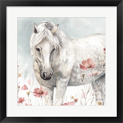 Framed Wild Horses V Print