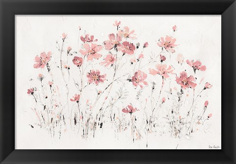 Framed Wildflowers I Pink Print